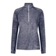 aerial view a navy heather holloway ladies electrify coolcore half - zip, image 1 of 3