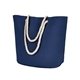 a navy bagedge polyester canvas rope tote