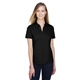 aerial view a black north end ladies recycled polyester performance piqu polo, image 1 of 7