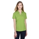 aerial view a cactus green north end ladies recycled polyester performance piqu polo, image 1 of 7