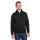 aerial view a black j america adult quilted snap pullover, image 1 of 3