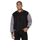 aerial view a black/ char hth threadfast apparel unisex legend jacket, image 1 of 4