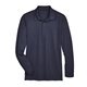 aerial view a navy devon jones crownlux performance(r) tall plaited long sleeve polo, image 1 of 6