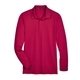 aerial view a red devon jones crownlux performance(r) tall plaited long sleeve polo, image 1 of 6