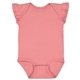 aerial view a mauvelous rabbit skins infant flutter sleeve bodysuit, image 1 of 3