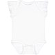 aerial view a white rabbit skins infant flutter sleeve bodysuit, image 1 of 3