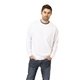 aerial view a white econscious unisex motion crewneck sweatshirt, image 1 of 3