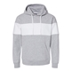 aerial view a oxford j america mens varsity pullover hooded sweatshirt, image 1 of 3