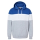 aerial view a royal/ oxford j america mens varsity pullover hooded sweatshirt, image 1 of 3