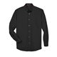 aerial view a black harriton mens tall easy blend(tm) long - sleeve twill shirt with stain - release, image 1 of 6