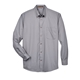aerial view a dark grey harriton mens tall easy blend(tm) long - sleeve twill shirt with stain - release, image 1 of 6