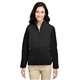 aerial view a black/ black core365 ladies journey summit hybrid full - zip, image 1 of 10