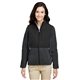aerial view a hth chrcoal/ blk core365 ladies journey summit hybrid full - zip, image 1 of 10