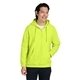 aerial view a safety yellow team 365 unisex zone hydrosport(tm) heavyweight quarter - zip hooded sweatshirt, image 1 of 10