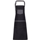 aerial view a indigo denim artisan collection by reprime - domain contrast denim bib apron with pockets, image 1 of 5