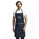 aerial view a indigo denim artisan collection by reprime unisex domain contrast denim bib apron, image 1 of 5