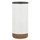 aerial view a white 16 oz full laser wellington stainless steel tumbler, image 1 of 2