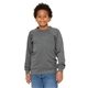 aerial view a deep heather bella + canvas youth sponge fleece raglan sweatshirt, image 1 of 6