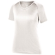 aerial view a white augusta sportswear ladies true hue technology(tm) attain wicking training t - shirt, image 1 of 3