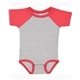 aerial view a vn hthr/ vn red rabbit skins infant baseball bodysuit, image 1 of 3