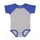 aerial view a vn hthr/ vn roy rabbit skins infant baseball bodysuit, image 1 of 3
