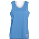 aerial view a columb blue/ wht augusta sportswear ladies wicking polyester reversible sleeveless jersey, image 1 of 3