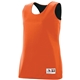 a orange/ black augusta sportswear ladies wicking polyester reversible sleeveless jersey