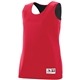 a red/ black augusta sportswear ladies wicking polyester reversible sleeveless jersey
