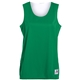 aerial view a kelly/ white augusta sportswear ladies wicking polyester reversible sleeveless jersey, image 1 of 3