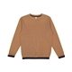 aerial view a coyote brwn/ blk lat adult statement fleece crew sweatshirt, image 1 of 2