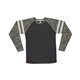 a v sm/ v cm/ v ht lat mens gameday mash - up long sleeve fine jersey t - shirt