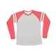 aerial view a vn hth/ vn rd/ w lat mens gameday mash - up long sleeve fine jersey t - shirt, image 1 of 3