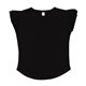 aerial view a black rabbit skins toddler flutter sleeve t - shirt, image 1 of 2