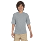 aerial view a athletic heather jerzees youth dri - power(r) sport t - shirt, image 1 of 3
