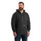 aerial view a black berne apparel - mens tall heritage thermal - lined full - zip hooded sweatshirt, image 1 of 3