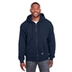 aerial view a navy berne apparel - mens tall heritage thermal - lined full - zip hooded sweatshirt, image 1 of 4