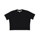 aerial view a blended black lat ladies boxy t - shirt, image 1 of 2