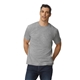 aerial view a rs sport grey gildan unisex softstyle midweight t - shirt, image 1 of 3