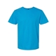 aerial view a sapphire gildan unisex softstyle midweight t - shirt, image 1 of 3