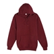 aerial view a burgundy lane seven unisex premium pullover hooded sweatshirt, image 1 of 5