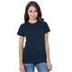 a navy bayside ladies usa made t - shirt