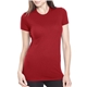 a red bayside ladies usa made jersey t - shirt