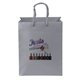 aerial view a silver berlin dynamic custom gift bag, image 1 of 3