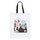 aerial view a white teak tote bag - 4- color heat transfer, image 1 of 4