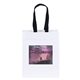 aerial view a white ash tote bag - 4- color heat transfer, image 1 of 4