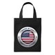 aerial view a black glory(tm) tote bag - 4- color heat transfer, image 1 of 6