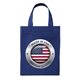 aerial view a royal blue glory(tm) tote bag - 4- color heat transfer, image 1 of 6