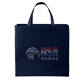 aerial view a navy blue patriot sparkle tote bag made in the usa, image 1 of 6
