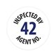 a group of die cut roll label circle 1/4 dia. white gloss paper