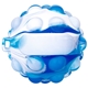 aerial view a blue swirl push pop stress ball - popper stress reliever, image 1 of 2